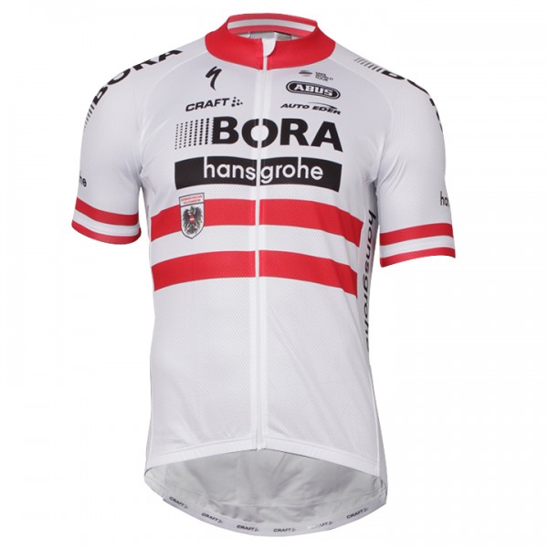 2017-2018 Bora Hansgrohe Österreichischer Meister Radtrikot Satz Kurzarm 2017-2018 Bora Hansgrohe Österreichischer Meister Radtrikot Satz Kurzarm