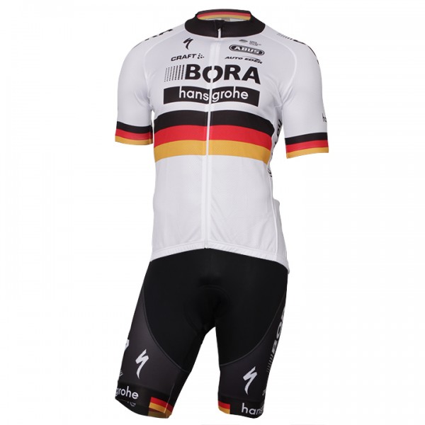 2017-2018 Bora Hansgrohe Deutscher Meister Radbekleidung Radtrikot Kurzarm und Fahrradhosen Kurz 2017-2018 Bora Hansgrohe Deutscher Meister Radbekleidung Radtrikot Kurzarm und Fahrradhosen Kurz