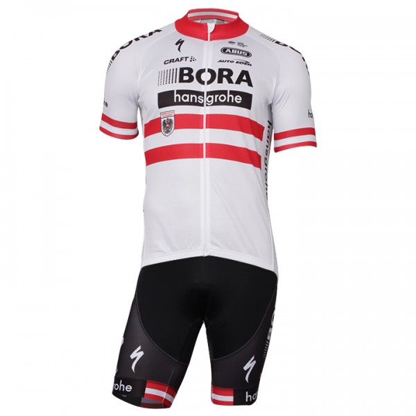 2017-2018 Bora Hansgrohe Österreichischer Meister Fahrradbekleidung Radtrikot Satz Kurzarm+Kurz Radhose 2017-2018 Bora Hansgrohe Österreichischer Meister Fahrradbekleidung Radtrikot Satz Kurzarm+Kurz Radhose