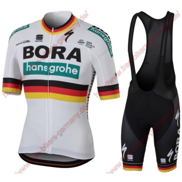 Radsport BORA-hansgrohe German champions 2018 Radbekleidung Satz Trikot Kurzarm+Trägerhosen Set Radsport BORA-hansgrohe German champions 2018 Radbekleidung Satz Trikot Kurzarm+Trägerhosen Set