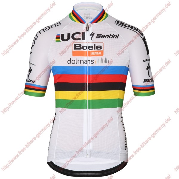 Radsport Boels Dolmans 2018 World Champion Trikot Kurzarm Radsport Boels Dolmans 2018 World Champion Trikot Kurzarm