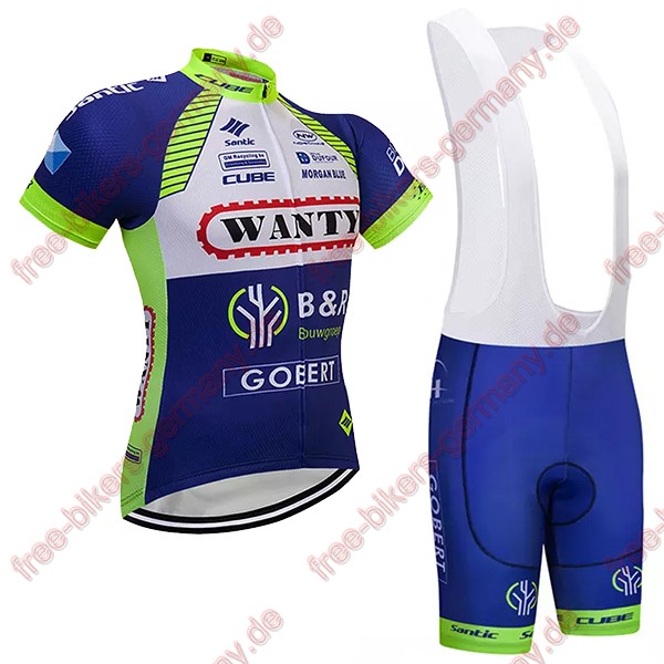 Profiteam 2018 Wanty Radbekleidung Satz Trikot Kurzarm+Trägerhosen Set Profiteam 2018 Wanty Radbekleidung Satz Trikot Kurzarm+Trägerhosen Set