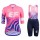 Fahrradbekleidung Radsport 2020 Damen EF Education First Radbekleidung Satz Trikot Kurzarm+Trägerhosen Set Outlet
