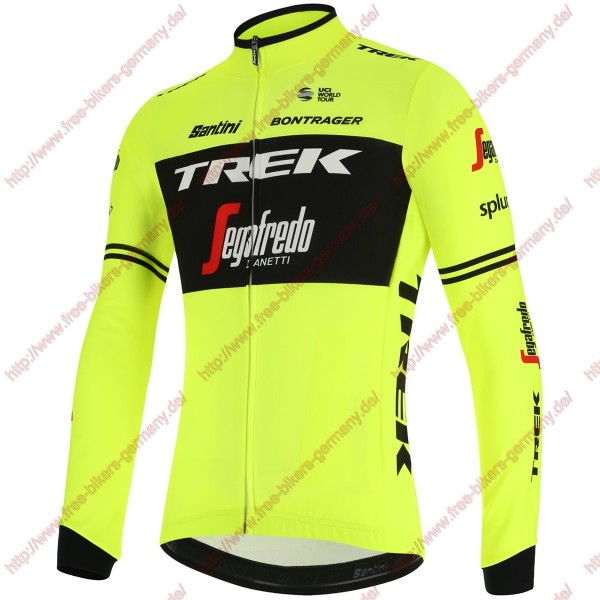 Profiteams Trek Segafredo 2019 training Fluo gelb Radsport Trikot Langarm Profiteams Trek Segafredo 2019 training Fluo gelb Radsport Trikot Langarm