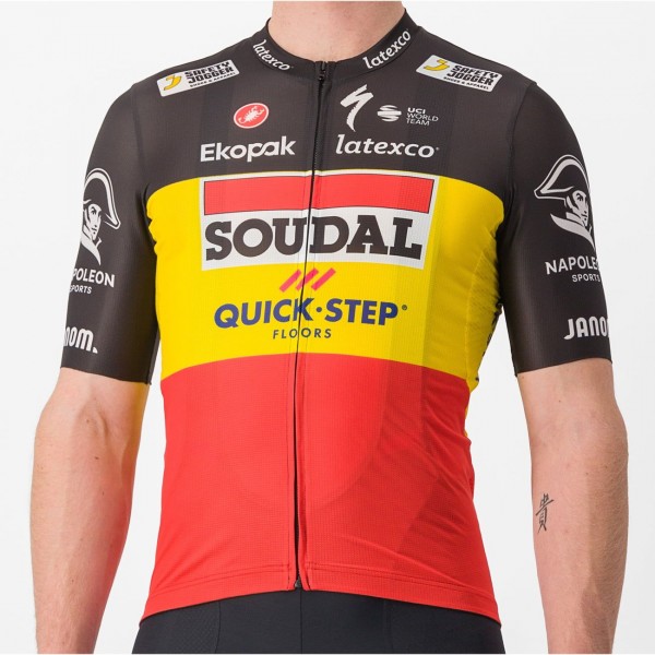 Soudal Quick-Step belgischer Meister 2023 Competizione Radtrikot kurzarm Soudal Quick-Step belgischer Meister 2023 Competizione Radtrikot kurzarm