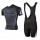 2015 Cube schwarz Fahrradbekleidung Satz Fahrradtrikot Kurzarm Trikot und Kurz Trägerhose MWMC422