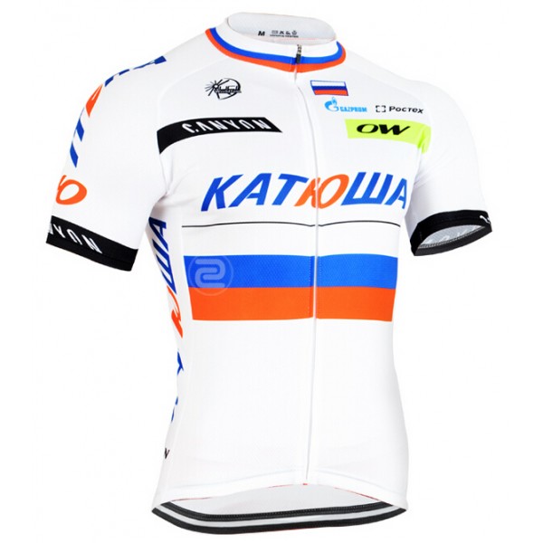 2015 Katusha Radtrikot Kurzarm valkoinen EAZD781 2015 Katusha Radtrikot Kurzarm valkoinen EAZD781
