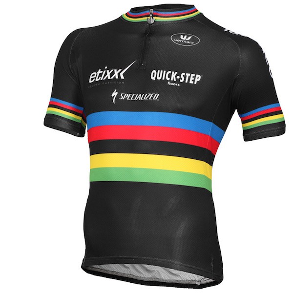 2015 Etixx Quick-Step Champion Du Monde Radtrikot Kurzarm HCVC322 2015 Etixx Quick-Step Champion Du Monde Radtrikot Kurzarm HCVC322