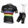 Etixx Quick-Step Champion Du Monde 2015 Fahrradbekleidung Satz Fahrradtrikot Kurzarm Trikot und Kurz Trägerhose NSOJ141