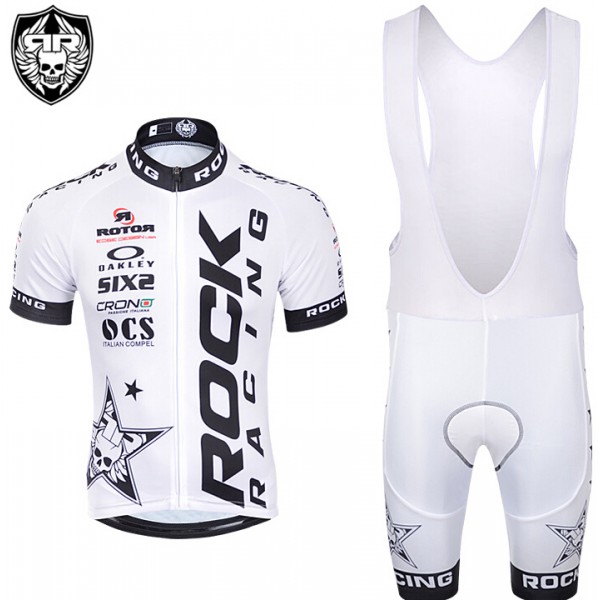 2015 Rock Racing Weiß Fahrradbekleidung Satz Fahrradtrikot Kurzarm Trikot und Kurz Trägerhose PDGM919 2015 Rock Racing Weiß Fahrradbekleidung Satz Fahrradtrikot Kurzarm Trikot und Kurz Trägerhose PDGM919