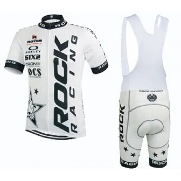 2015 Rock Racing Weiß Fahrradbekleidung Satz Fahrradtrikot Kurzarm Trikot und Kurz Trägerhose XLJJ289 2015 Rock Racing Weiß Fahrradbekleidung Satz Fahrradtrikot Kurzarm Trikot und Kurz Trägerhose XLJJ289