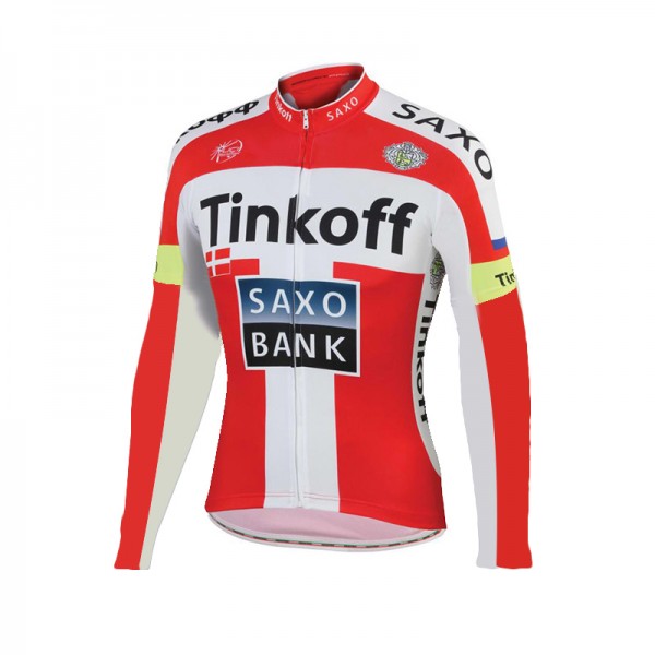 2015 Tinkoff Saxo Bank Rouge Fahrradtrikot Langarm OTJP423 2015 Tinkoff Saxo Bank Rouge Fahrradtrikot Langarm OTJP423