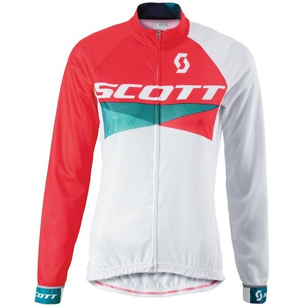 2015 Scott RC Weiß/Rot Damen Radtrikot Langarm SOZR884 2015 Scott RC Weiß/Rot Damen Radtrikot Langarm SOZR884