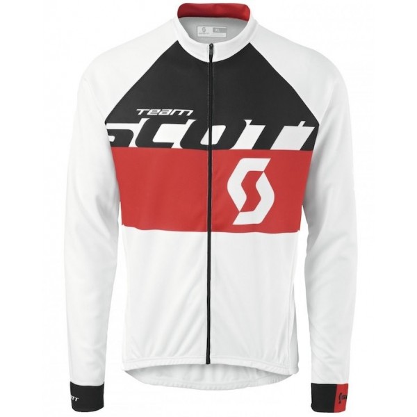 2015 Team Scott Weiß/Schwarz/Rot Radtrikot Langarm WKRD576 2015 Team Scott Weiß/Schwarz/Rot Radtrikot Langarm WKRD576