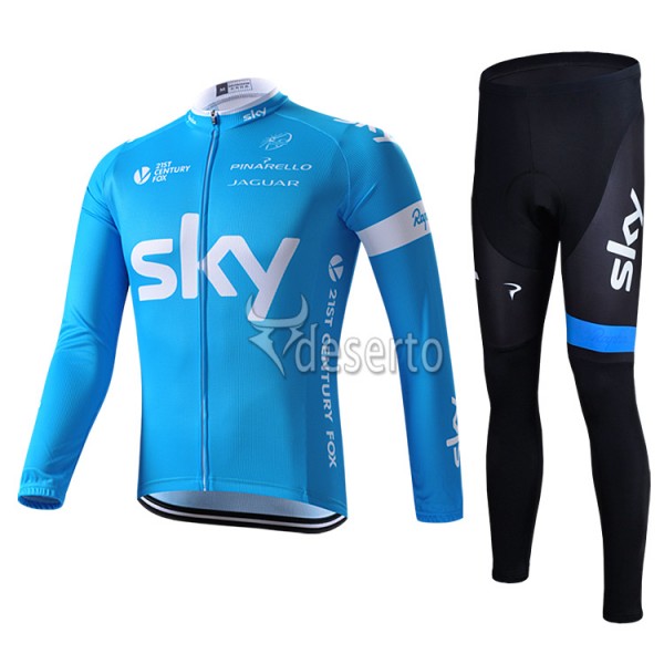 2015 Sky Fahrradbekleidung Radtrikot Satz Langarm und Lange Fahrradhose LTHR461 2015 Sky Fahrradbekleidung Radtrikot Satz Langarm und Lange Fahrradhose LTHR461