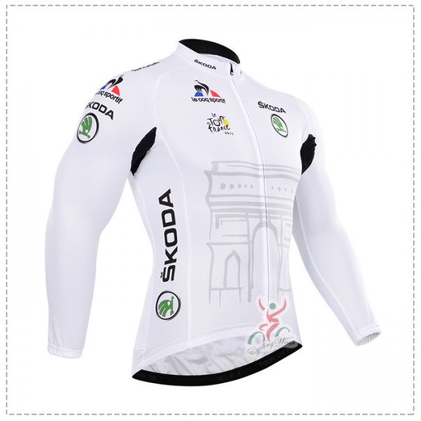 2015 Tour de France Fahrradtrikot Langarm Blanc APWN102 2015 Tour de France Fahrradtrikot Langarm Blanc APWN102