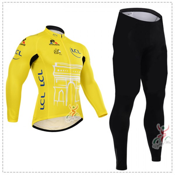 2015 Tour de France jaune Fahrradbekleidung Radtrikot Satz Langarm und Lange Fahrradhose VSMW858 2015 Tour de France jaune Fahrradbekleidung Radtrikot Satz Langarm und Lange Fahrradhose VSMW858