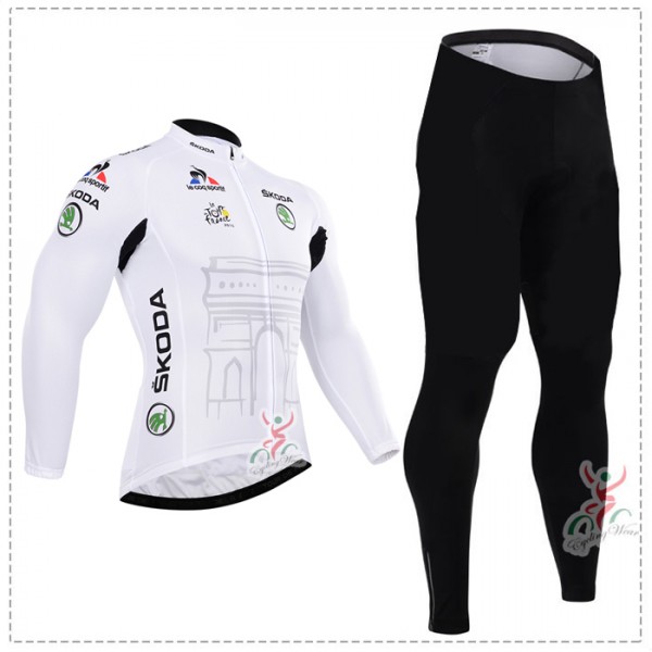 2015 Tour de France Blanc Fahrradbekleidung Radtrikot Satz Langarm und Lange Fahrradhose YGBZ632 2015 Tour de France Blanc Fahrradbekleidung Radtrikot Satz Langarm und Lange Fahrradhose YGBZ632