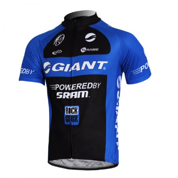 Giant Sram Pro Team Radtrikot Kurzarm Schwarz Blau FKZF758 Giant Sram Pro Team Radtrikot Kurzarm Schwarz Blau FKZF758