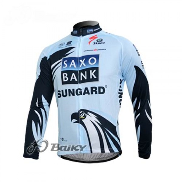 Saxo Bank Sungard Pro Team Fahrradtrikot Langarm Weiß Schwarz LGLJ256 Saxo Bank Sungard Pro Team Fahrradtrikot Langarm Weiß Schwarz LGLJ256
