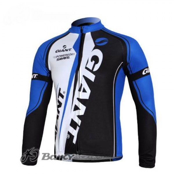 Giant Sram Pro Team Fahrradtrikot Langarm Blau Weiß Schwarz MKCV703 Giant Sram Pro Team Fahrradtrikot Langarm Blau Weiß Schwarz MKCV703