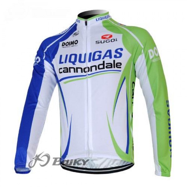 Liquigas Cannondale Pro Team Fahrradtrikot Langarm Grün Weiß TBCY534 Liquigas Cannondale Pro Team Fahrradtrikot Langarm Grün Weiß TBCY534