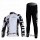 Nalini Pro Team Radbekleidung Satz Fahrradtrikot Langarm und Lang Radhose Weiß Schwarz CGSL529