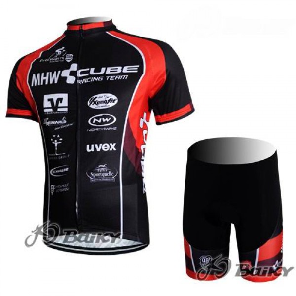 MHW Cube Racing Team Radbekleidung Radtrikot Kurzarm und Fahrradhosen Kurz Rot Schwarz DIKS264 MHW Cube Racing Team Radbekleidung Radtrikot Kurzarm und Fahrradhosen Kurz Rot Schwarz DIKS264
