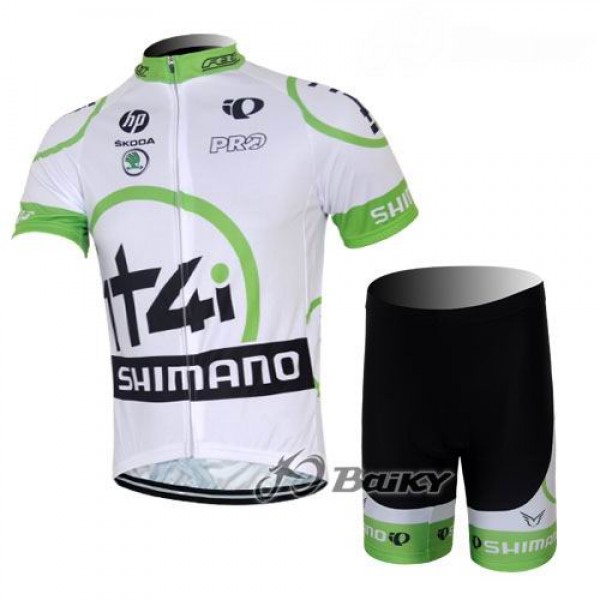 2012 Shimano 1t4i Radbekleidung Radtrikot Kurzarm und Fahrradhosen Kurz Weiß Grün EZEU940 2012 Shimano 1t4i Radbekleidung Radtrikot Kurzarm und Fahrradhosen Kurz Weiß Grün EZEU940