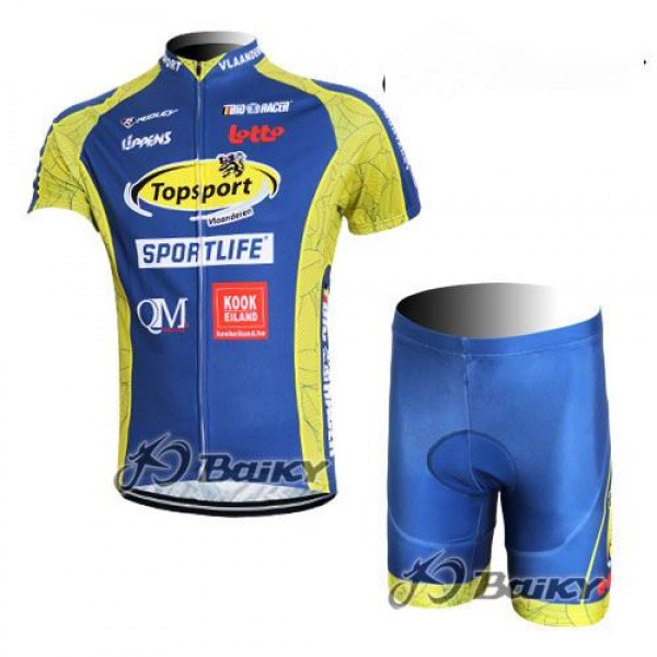 Topsport Radbekleidung Radtrikot Kurzarm und Fahrradhosen Kurz Blau Gelb LZXB978 Topsport Radbekleidung Radtrikot Kurzarm und Fahrradhosen Kurz Blau Gelb LZXB978