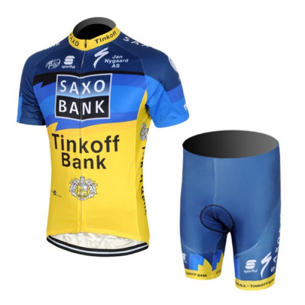 2013 Saxo Bank Tinkoff Pro Team Radtrikot Kurzarm und Kurz Radhose Kits Blau Gelb QLUJ428 2013 Saxo Bank Tinkoff Pro Team Radtrikot Kurzarm und Kurz Radhose Kits Blau Gelb QLUJ428