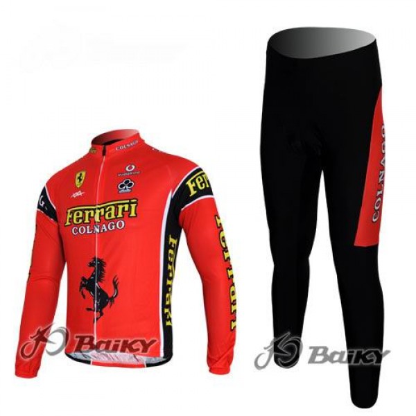 Ferrari Colnago Pro Team Fahrradbekleidung Radtrikot Satz Langarm und Lange Fahrradhose Rot RLGQ611 Ferrari Colnago Pro Team Fahrradbekleidung Radtrikot Satz Langarm und Lange Fahrradhose Rot RLGQ611