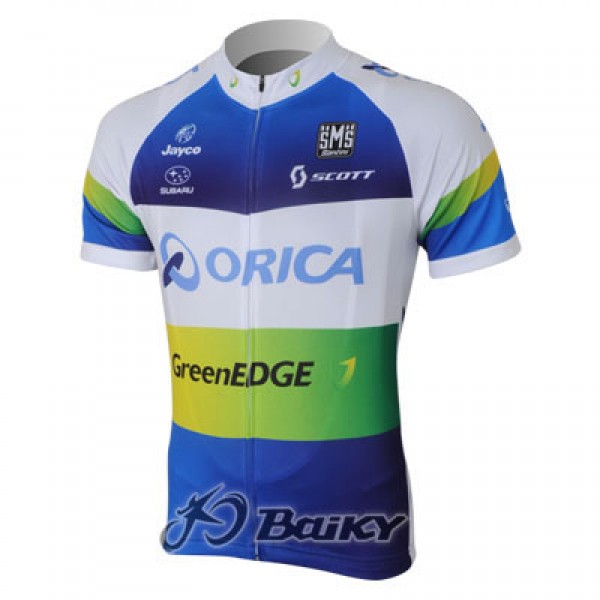 2013 Green Edge ORICA Radtrikot Kurzarm Blau CZKU274 2013 Green Edge ORICA Radtrikot Kurzarm Blau CZKU274