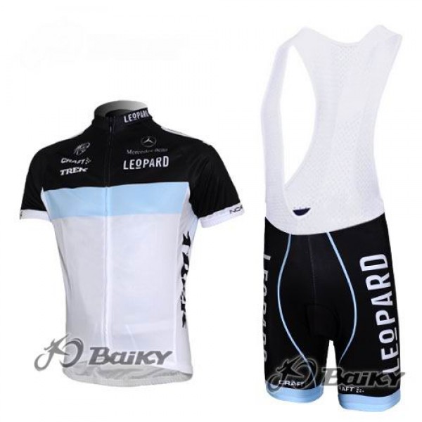 Leopard Trek Pro Team Fahrradbekleidung Satz Fahrradtrikot Kurzarm Trikot und Kurz Trägerhose Schwarz Blau Weiß JMKW763 Leopard Trek Pro Team Fahrradbekleidung Satz Fahrradtrikot Kurzarm Trikot und Kurz Trägerhose Schwarz Blau Weiß JMKW763