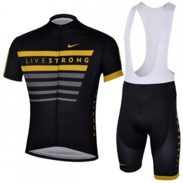 2013 Livestrong Fahrradbekleidung Satz Fahrradtrikot Kurzarm Trikot und Kurz Trägerhose Schwarz Gelb NAZG542 2013 Livestrong Fahrradbekleidung Satz Fahrradtrikot Kurzarm Trikot und Kurz Trägerhose Schwarz Gelb NAZG542