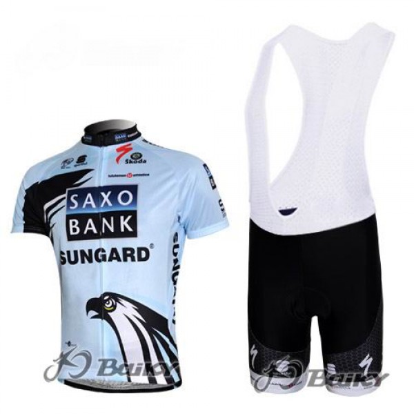 Saxo Bank Sungard Pro Team Fahrradbekleidung Satz Fahrradtrikot Kurzarm Trikot und Kurz Trägerhose Weiß GOHY370 Saxo Bank Sungard Pro Team Fahrradbekleidung Satz Fahrradtrikot Kurzarm Trikot und Kurz Trägerhose Weiß GOHY370