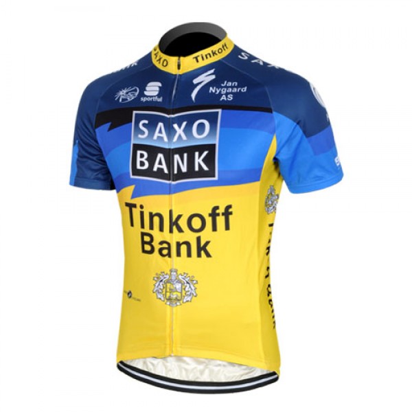 2013 Saxo Bank Tinkoff Pro Team Radtrikot Kurzarm Blau Gelb TCJG301 2013 Saxo Bank Tinkoff Pro Team Radtrikot Kurzarm Blau Gelb TCJG301