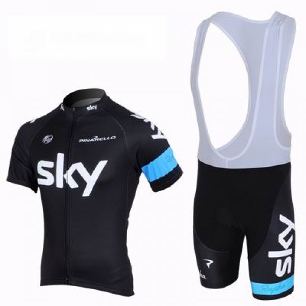 2013 Team Sky Fahrradbekleidung Satz Fahrradtrikot Kurzarm Trikot und Kurz Trägerhose Schwarz Blau JAAY681 2013 Team Sky Fahrradbekleidung Satz Fahrradtrikot Kurzarm Trikot und Kurz Trägerhose Schwarz Blau JAAY681