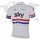 2013 Team Sky Radtrikot Kurzarm Weiß Rot Blau ZRXW195