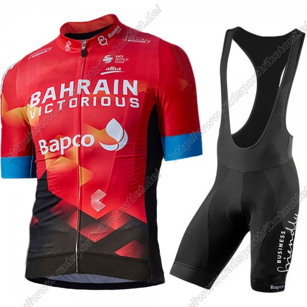Profiteams Bahrain Victorious 2021 Fahrradbekleidung Satz Radtrikot Kurzarm+Radhose TKDOY Profiteams Bahrain Victorious 2021 Fahrradbekleidung Satz Radtrikot Kurzarm+Radhose TKDOY