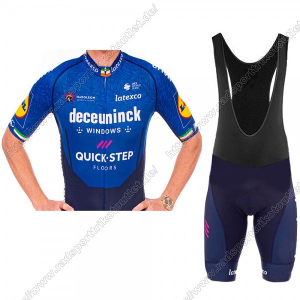 Profiteams Deceuninck quick step Irish 2021 Radbekleidung Satz Trikot Kurzarm+Trägerhosen Set Outlet ZAWQF Profiteams Deceuninck quick step Irish 2021 Radbekleidung Satz Trikot Kurzarm+Trägerhosen Set Outlet ZAWQF