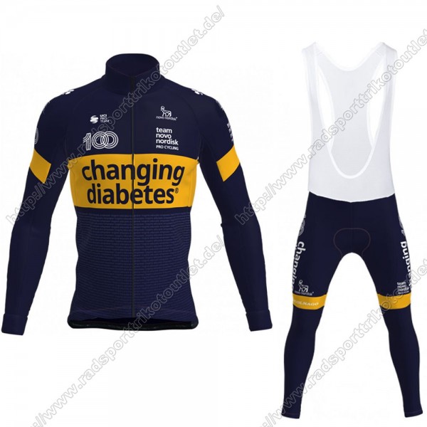 Profiteams Novo Nordisk 2021 Radsport Fahrradbekleidung Trikot Langarm+Lang Trägerhose QFXZD Profiteams Novo Nordisk 2021 Radsport Fahrradbekleidung Trikot Langarm+Lang Trägerhose QFXZD