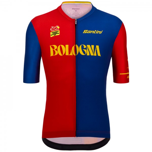 Bekleidung Herren Santini Tour de France 2024 trikot-Bologna Bekleidung Herren Santini Tour de France 2024 trikot-Bologna