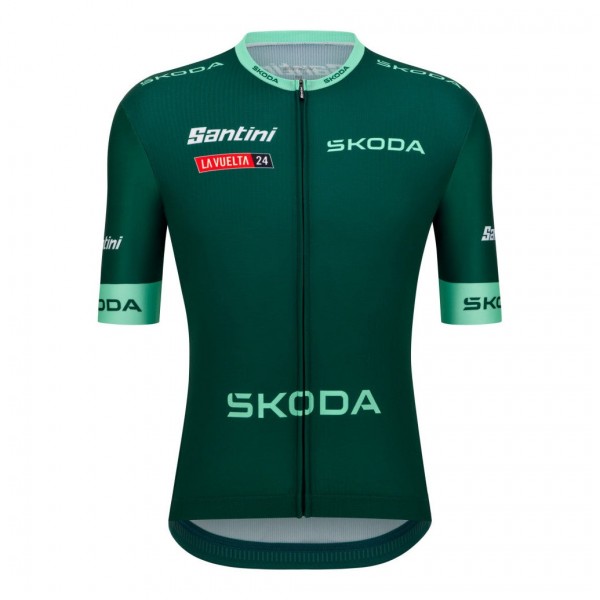 Bekleidung Herren Santini Vuelta Espana grun trikot 2024 Bekleidung Herren Santini Vuelta Espana grun trikot 2024