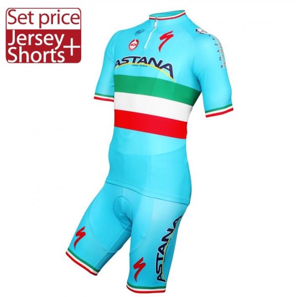2016 ASTANA PRO TEAM Italian Champion Radbekleidung Radtrikot Kurzarm und Fahrradhosen Kurz RIWD595 2016 ASTANA PRO TEAM Italian Champion Radbekleidung Radtrikot Kurzarm und Fahrradhosen Kurz RIWD595