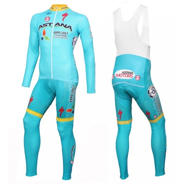 2016 Astana Pro Team Fahrradbekleidung Satz Radtrikot Langarm+Lang Trägerhose ZNIV589 2016 Astana Pro Team Fahrradbekleidung Satz Radtrikot Langarm+Lang Trägerhose ZNIV589