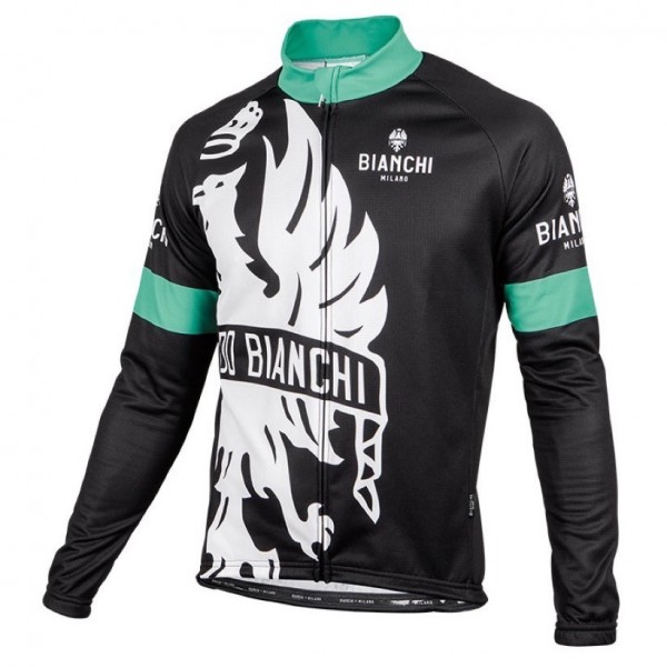 2016 Bianchi Milano Sorisole Schwarz-Grün Radtrikot Langarm ISAX348 2016 Bianchi Milano Sorisole Schwarz-Grün Radtrikot Langarm ISAX348