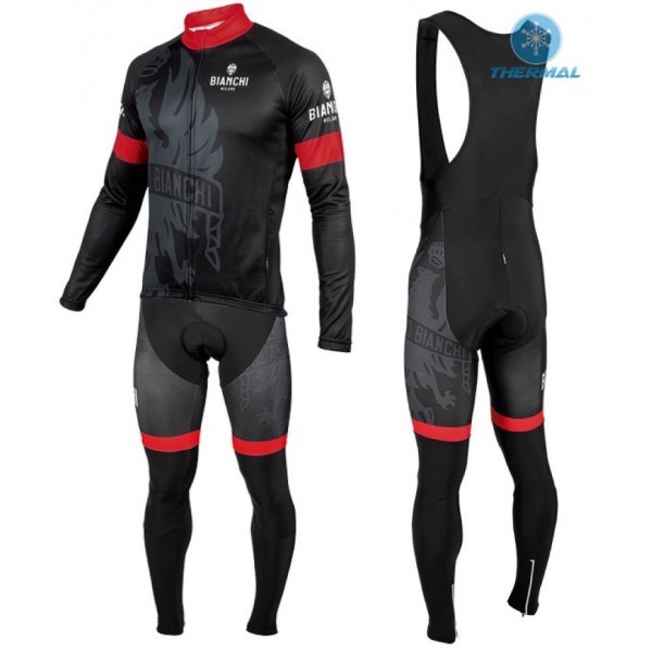 2016 Bianchi Milano Sorisole Schwarz-Rot thermisch Fahrradbekleidung Satz Radtrikot Langarm+Lang Trägerhose PADK560 2016 Bianchi Milano Sorisole Schwarz-Rot thermisch Fahrradbekleidung Satz Radtrikot Langarm+Lang Trägerhose PADK560