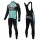 2016 Bianchi MTB Grün Fahrradbekleidung Satz Radtrikot Langarm+Lang Trägerhose JDVF214
