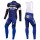 2016 Etixx-Quick Step Blau Fahrradbekleidung Satz Radtrikot Langarm+Lang Trägerhose KSCM687